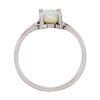 14k White Gold Opal Ring, Size 6
