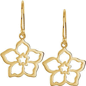 Forget Me Not Earring Mounting in 14K Yellow Gold