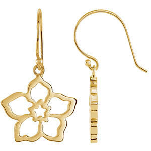 14k Yellow Gold Forget Me Not Earring Mounting