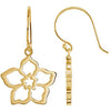 14k Yellow Gold Forget Me Not Earring Mounting