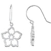14k White Gold Forget Me Not Earring Mounting