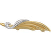 08.00x40.50 mm Two-Tone Brooch in 14K Yellow and White Gold