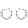 14k White Gold 1/10 CTW Diamond Hoop Earrings