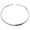 14k White Gold Hinged Circle Bangle 7" Bracelet