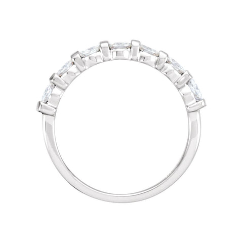14k White Gold Forever Classic™ Moissanite Anniversary Band, Size 7