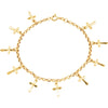 Cross Bracelet in 14k Yellow Gold