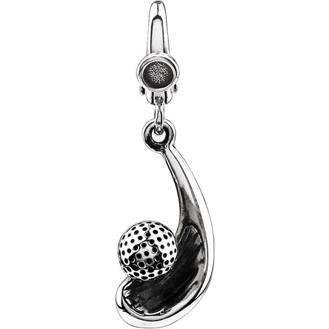 Sterling Silver Golf Club & Ball Charm