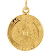 14.75 mm St. Florian Medal in 14K Yellow Gold