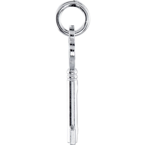 14k White Gold Key Charm with Jump Ring