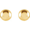 14k Yellow Gold 7mm Ball Earrings with Bright Finish