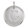 14K White Gold 1/10 CTW Diamond Initial "G" Pendant