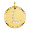Vermeil 0.06 CTW Diamond Initial "L" Pendant