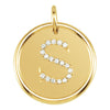 Vermeil 1/10 CTW Diamond Initial "S" Pendant