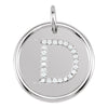 Sterling Silver 1/10 ctw. Diamond Initial "D" Pendant