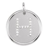 Sterling Silver 1/10 CTW Diamond Initial "H" Pendant