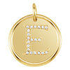 14K Yellow Gold 1/10 CTW Diamond Initial "E" Pendant