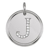 14K White Gold 0.05 CTW Diamond Initial "J" Pendant
