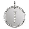 Sterling Silver 0.04 CTW Diamond Initial "I" Pendant