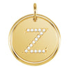 14K Yellow Gold 0.08 CTW Diamond Initial "Z" Pendant