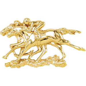 14k Yellow Gold Down to the Wire Dual Pendant or Brooch