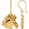 14k Yellow Gold The Magnificent Lipizzaner Earrings