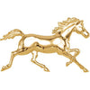 Standardbred Trotter With Full Mane & Tail in 14K Yellow Gold