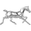 Standardbred Trotter with Trimmed Mane and Tail in 14K White Gold