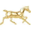 Standardbred Trotter with Trimmed Mane and Tail in 14K Yellow Gold