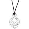 Scroll Design Pendant in Sterling Silver