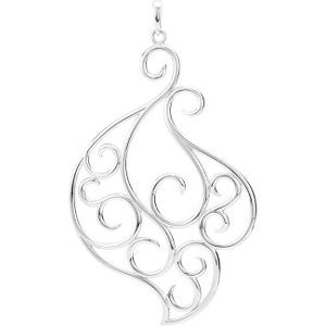 Sterling Silver Scroll Pendant