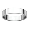 Platinum 4mm Flat Band, Size 10