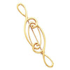 75.00x19.00 mm Brooch in 14K Yellow Gold