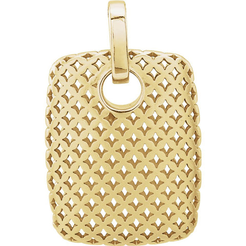 14k Yellow Gold Pierced Style Pendant