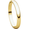 14k Yellow Gold 2.5mm Half Round Light Band, Size 6.5