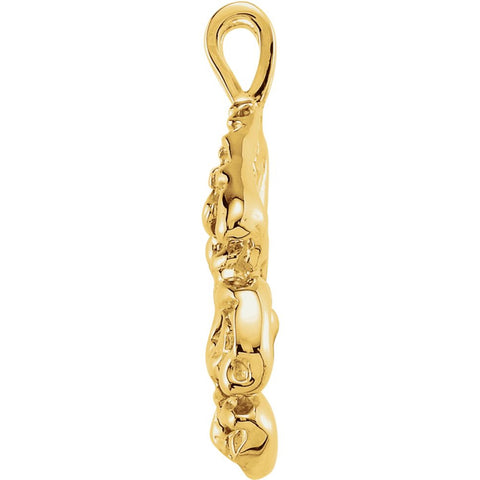 14k Yellow Gold Nugget Pendant