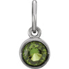 Sterling Silver Imitation Peridot Birthstone Charm