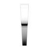 14k White Gold 4mm Flat Tapered Band, Size 6.5