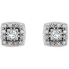 14k White Gold 1/2 CTW Diamond Earrings