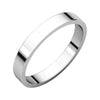 03.00 mm Flat Band in 14K White Gold ( Size 9.5 )