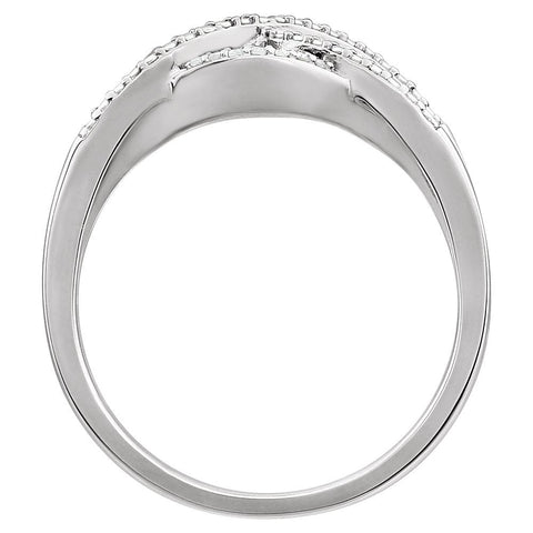 14k White Gold .07 CTW Diamond Ring, Size 7