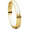 14k Yellow Gold 3mm Half Round Edge Band, Size 5
