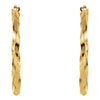 14k Yellow Gold Twisted Hoop Earrings