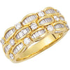1 1/2 CTTW Diamond Anniversary Band in 14k Yellow Gold (Size 6 )
