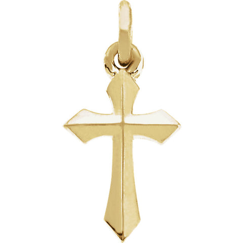 14k Yellow Gold 12.5x7mm Cross Pendant