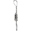 Sterling Silver Cross Pendant with Ancient Roman Glass Design