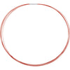 Stainless Steel/Orange-Coated 7-Strand Cable 16-Inch Chain With 14K White Gold Clasp