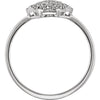 14k White Gold Filigree Ring Mounting, Size 7