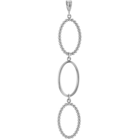 Sterling Silver Triple Oval Pendant