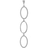 Triple Oval Shaped Dangle Pendant in Sterling Silver
