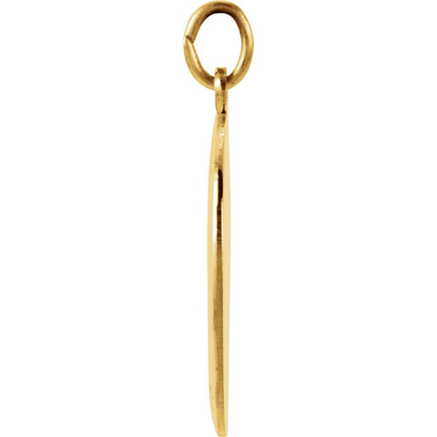 14k Yellow Gold 18.75x13.5mm St. Joseph Oval Medal
